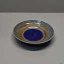 Japanese Porcelain 9.1 Inches in Diameter, Seien Blue Flame Serving Bowl for Pasta, Noodles, or Salad, Mino Ware Made in Japan M51411