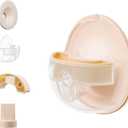 Paruu P16 Replacement Full Set Collector Cup, Only Compatible with P16 Wearable Breast Pump (150ml, 24mm Flange), Original Accessories (Nude, 1 Set