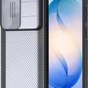 Nillkin for Samsung Galaxy S26 Ultra Case With Camera Cover, [Patented Lens Protection] Slim Military-Grade Shockproof Silicone Case, Anti-Slip S26 Ultra Rugged Phone Case for Men & Women, Clear Black