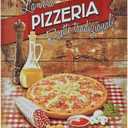 TREEPERI Vintage Metal Sign - Pizzeria Fast Food Shop Tin Sign Wall Decor Prints