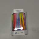 The Dreidel Company Dripless Deluxe Tapered Hanukkah Candles, Multicolored 3-Tone Pastel Decorations, 45 Menorah Candles for All 8 Nights of Chanukah 1-Hour Burn Time