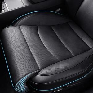 1 Pack Nappa Leather Car Seat Extender Leg Support Cushion for Tesla | for Model 3 2017-2023 Model Y 2020-2025 Accessories, Memory Foam Full Wrap Front Seat Cover for Long Driving Leg Rest (Black)