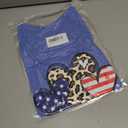 Womens 4th of July Shirt USA Flag Crop Tank Tops Patriotic Sleeveless Independence Day Graphic Tee (Blue, XL)