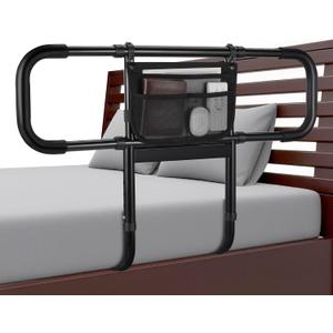 Siebenschlfer Bed Rails for Elderly Adults Safety, Extended Bed Assist Rail for Seniors - Adjustable Side Bed Guard Rails Handle Support Bar with Storage Bag, Fit King Queen Full Twin Beds