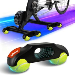 4 Pack Bike Trainer Rocker Feet, for Wahoo KICKR CORE 2 Indoor Bike Trainer, Rocker Feet with Tennis Balls, Indoor Cycling Snap Rocker Feet Adapters, Vibration Dampening Stability