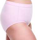 Hanes Women's Underwear Briefs Pack, 6-Pack, Pure Comfort Organic Cotton Brief Panties for Women, Full Coverage (XXL)