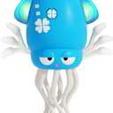 Electric Dancing Octopus Light Music Suitable for 12-18 Months Old Baby Toys, Kid Crawling Squid Toys Suitable for Toddler Tummy time, Christmas for 1 2 3 4 5 6 Year Old Girl (Blue)