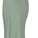 Satin V Neck Maxi Dress for Women Wedding Guest 2026 Summer Formal Elegant Cocktail Sleeveless Long Dresses Backless (Green, XL)
