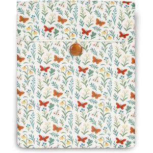 6-7 inch Kindle Sleeve Pouch for 6.8"-7" Kindle Paperwhite 2024, 6" Kindle 2024/2022, Colorsoft, Oasis, Cotton-Padded Envelope Sleeve Case with Stylish Printed for Most E-Readers, White