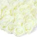 Juvale 100 Pack Ivory Artificial Flowers - 3 Inches, Fake Carnations for Wedding Decor, Bridal Shower & Valentine's Day Decorations, Arts and Crafts