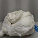 Litanika Queen Comforter Set Ivory - 7 Pieces Bed in a Bag Queen Bedding Comforter Sets, Solid Lightweight Bed Set with Comforter, Sheets, Pillowcases & Shams (Queen (90"x90"))