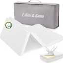 Lilian&Gema Pack and Play Mattress 38"x26"x1.5", Pack N Play Mattresses Pad for Play Pen and Playard, Premium Foam Playpen Mattress Topper with Washable Cover & Traveling Bag for Baby Toddler (White)