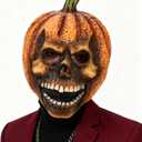Halloween Pumpkin Skull Head Mask For Creepy Funny Dressing Up Men's Maquerade Pumpkin Cosplay