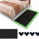 Pushglossy Bedside Fall Mat for Elderly 72" x 38" Luminous Strip Anti