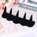 Velvet Ring Display Stand, 5 Finger Ring Holder for Jewelry Display Rack and Storage Rings Organizer for Showcase, Counter, or Home Bedroom Use