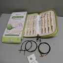 KnitPro Bamboo Deluxe Afghan/Tunisian Crochet Hook Set | 8 Sizes (3.5mm to 12mm)