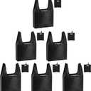 Large Reusable Bags Shopping Washable Foldable 6 Pack Grocery Bags Heavy Duty Lightweight Folding Gift Tote Bags Durable Polyester Black