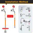 Faucet extension pipe, which can be bent 360 prevent water splashing, equipped with universal connector and multi-mode spray, suitable for laundry room/bathroom/outdoor garden(orange, 19.6 in)