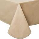 LIBERECOO Vinyl Tablecloth with Flannel Backing, Champagne, Waterproof, Stain-Resistant, Easy-Clean Table Cover for Dining, Kitchen, and Outdoor Use, 60" x 84" Rectangle