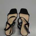 DREAM PAIRS Womens Slingback Heels Square Open Toe Strappy Sandals Ankle Strap High Heeled Dressy Shoes (Black) 8.5