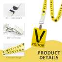 Visitor Badge Lanyards with PVC Pass Cards 25 Sets, Breakaway Design with Metal Swivel Clips for Company, Exhibition, School
