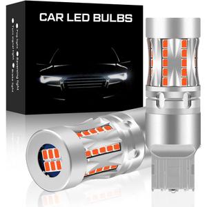 2 x 7443 LED Bulb Red, Brake Light Bulb Rear Tail Light Blub Super Bright, 7440 T20 LED Bulb Parking Light Stop Light Bulbs Replacement Lamp for Cars RV (2 Packs)