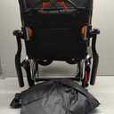 19lbs Transport Wheelchair Lightweight Foldable, Wheelchairs for Adults with Adjustable Height, Narrow Transport Chair for Seniors, Portable Folding Small Travel Transfer Wheel Chair (Orange)