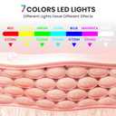 7-1 Colors Red Light Therapy For FaceLED Facial Skin Care Mask,Red Light Mask for Face, LED Facial Mask Light,Salon or Home,White.