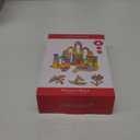 Alphabet Number Wooden Building Blocks Set -100 Blocks in 5 Water Paint Colors and 7 Shapes. Preschool Montessori Kids Baby Toys. Stacking Learning Toys for Toddlers. Age 18 Months +