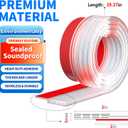 2 x Silicone Door Draft Stopper, Phixbear Transparent Weather Stripping Door Seal, Exterior Door Draft Stopper Heavy Duty Adhesive, Suitable for Windproof, Warmth and Sound Insulation Under Doors 2" x 39"