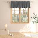 UPOPO Gray Valance Curtains 14 inch Room Darkening Kitchen Window Curtains Living Room Triple Weave Window Treatment Bedroom Bathroom 1 Panel Rod Pocket Short Small Little Mini Curtain Topper 72"x14" (Charcoal Grey)