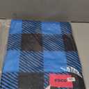 FOCO Carolina Panthers NFL Buffalo Plaid Oversized Wearable Throw Blanket - 48" x 71"
