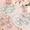 Outus 100 Pieces Key Fob Hardware Key Fob Keychain Wristlet with Split Ring (Silver,1 Inch)