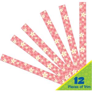 Eureka 845691 S'Cool Era Flower Power Decorative Classroom and Bulletin Board Trim for Teachers, 2.25" Wide with 37 Feet Total, 12 Strips