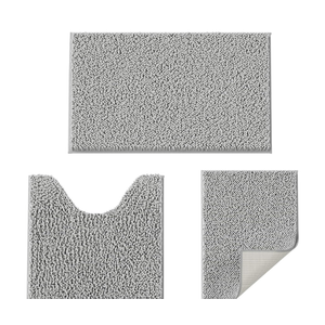 Bathroom Rugs Set 3 Pieces Extra Soft and Absorbent Shaggy Bath Rugs, Chenille Bathroom Mats, Non-Slip Plush Carpet Runner, Bathrooms Set with Toilet Rugs, Perfect Bath Mats for Bath Tub, Shower
, 1-19x23,2-16x23,3-20x30