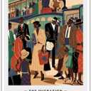 African American Canvas Wall Art Black People Poster Exhibition Poster Print African American Man and Woman Wall Decor Social Realism Artwork Print for Living Room Office Decor, 16x24inch Unframed