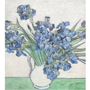Naanle Dishwasher Magnet Cover Floral Irises Van Gogh Front Dishwasher Cover Magnetic Home Cabinet Decals Appliances Stickers Refrigerator Decorative 23" x 26" (White 18)