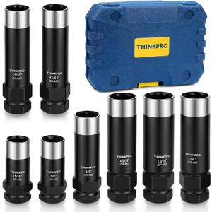Spline Lug Nut Socket Set-8 Piece Wheel Lock Removal Kit,5 Point Lug Nut Key,6,7 Spline Lug Nut Socket and 12 Point Wheel Lock Key (5/6/7/12 spline)