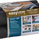 EasyLiner Select Grip Shelf Liner - Easy to Install & Cut to Fit - Non Slip, Non Adhesive, Drawer Shelf & Cabinet Liner for Kitchen, Bathroom, Pantry Cupboards, 20 in x 6 ft (6 Rolls), 36 ft, Black