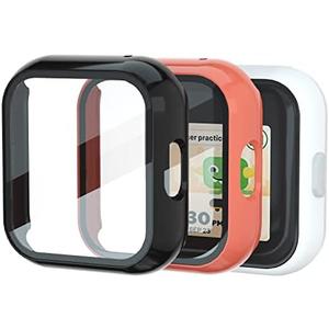 2 Pack Case Compatible with Sync UP Kids Watch Screen Protector (Not Compatible with SyncUP Watch 2), Hard PC & Tempered Glass SyncUP Kids Watch Protector (Black&Orange)