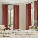 Terracotta Pleated Linen Blackout Curtains 90 Inches Long for Bedroom Living Room Pinch Pleat Black Out Thermal Insulated Ring Hooks Back Tab Room Darkening Drapes Burnt Orange Curtains with Liner