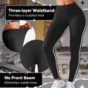 BRXL Butt Lifting Workout Leggings for Women Tummy Control High Waist Seamless No Front Seam Gym Yoga Running Leggings Black XS