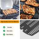 7583 Full Cooking Grid Grates with Carry Bag for Weber Q200, Q220, Q2000, Q2400 Q2000N Q2200N Q2600N+ Q2800N+ Gas Grills, 396000 396001 566001 566002 566014, BBQ Accessories for Char Q, Cast Iron
