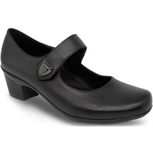 Womens Low Heel Pumps, Comfortable Slip-Ons Casual Work Office Round Toe Dressy Shoes Black (10)