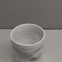 7.2 inch Large Utensil Holder for Kitchen Counter, Golden Marble Utensil Crock Spatula Holder for Countertop Cooking Tools Storage Caddy Farmhouse Kitchen Decor (Marble-Grey)