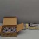 DenicMic Solar Lights Outdoor 15 Pack Waterproof 6000K Cold White LED Stainless Steel Stake for Pathway Yard Garden Driveway Solar Powered Outside Decor