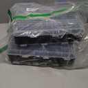 Small Parts Organizer Box Storage Case Tools Box Organizer Double Side 34 Compartments Hardware Organizers with Removable Plastic Dividers for Screws Nuts Nails Bolts, 2 Pack (Blue)