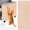 78.7x15.8 in Cat Scratch Furniture Protector, Self-Adhesive Couch Protectors from Cat Caws for Couch, Wall Trimmable (Beige)