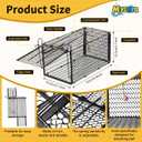 4 Pack Humane Rat Traps, Foldable Live Animal Cage for Mouse Chipmunks and Squirrels, Reusable Wire Mesh Rodent Traps for Catch & Release, Indoor & Outdoor (9.45 x 4.1 x 4.1 Inches,Black)