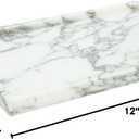 Real Luxurious Natural Marble Vanity Tray Genuine Marble Storage Tray for Home Decor Stone Tray for Bathroom/Kitchen/Vanity/Dresser Non-Resin/(arabescato)